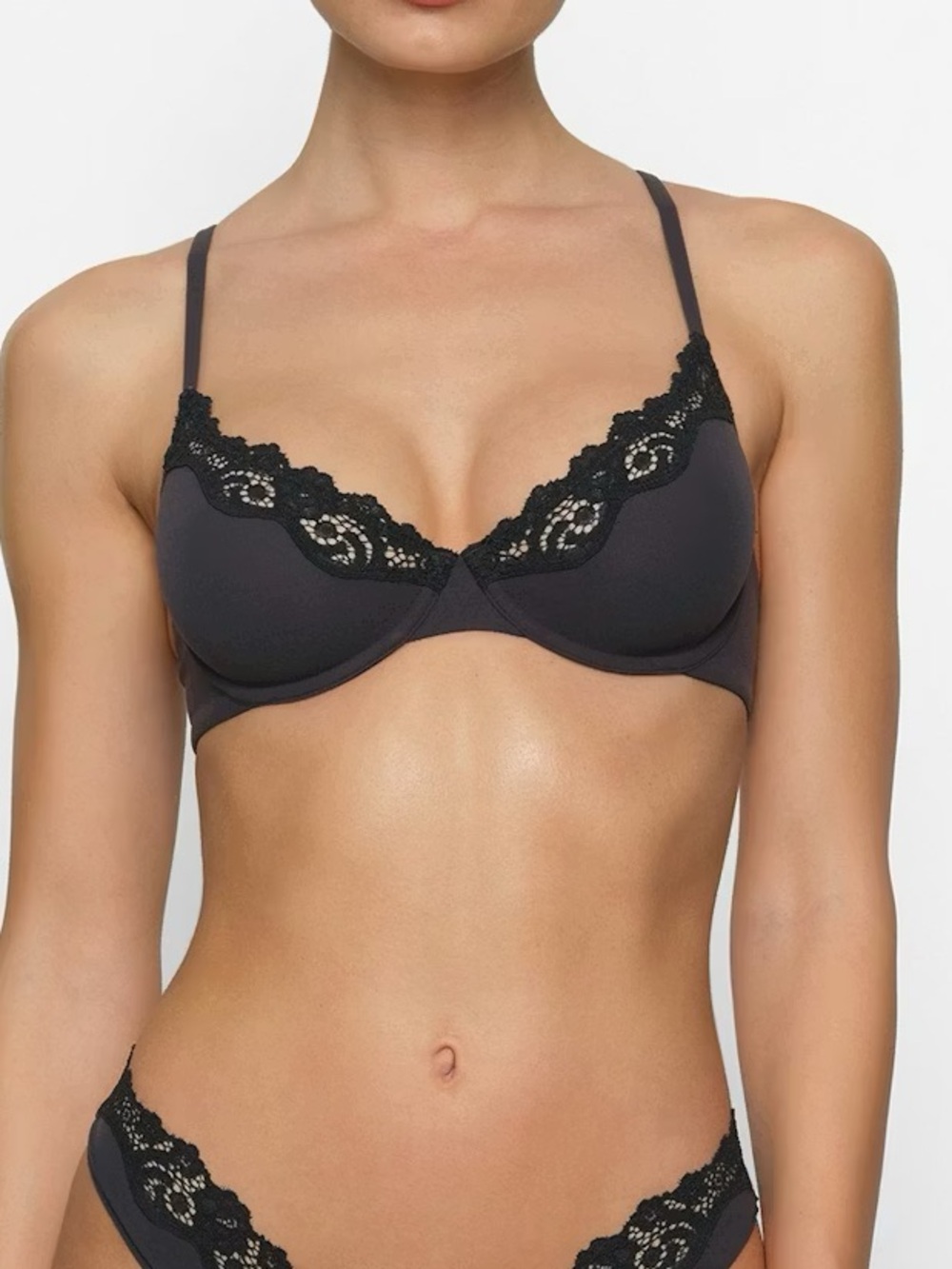 SKIMS Black Unlined Scoop Bra